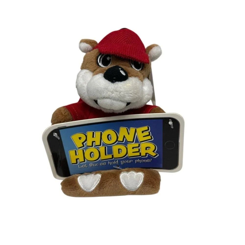 Buc-ee's Beaver Plush Phone Holder Beanie Plushie 6